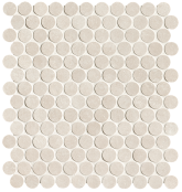 fRNM Мозаика Nobu White Gres Round Mosaico Matt 29.5x32.5