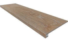 Ступень Kraft Wood Комплект KW01 Rusty Beige ( 33x120 структурированный прямоугольный бортик без насечек + Подступенок 14.5x120)