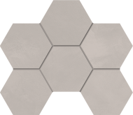 Декор Graffito GF01 Light Grey Hexagon неполированный 25x28.5