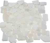 Мозаика Каменная Мрамор белый треугольный 32x32
