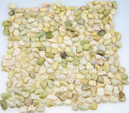 Мозаика Каменная Галька крупная зелёная 32x32