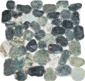 Мозаика Каменная Мрамор серо-зелёный круглый 32x32