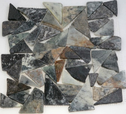 Мозаика Каменная Мрамор серый треугольный 32x32