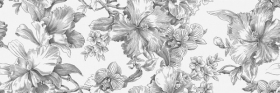 14018R/3F Декор Монфорте Цветы обрезной Белый