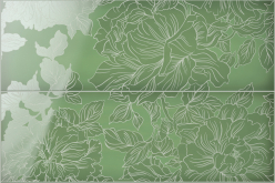 835006 Панно Slide Composition Flowers Emerald 60x40