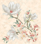 915655 Панно Primavera Magnolia Crema