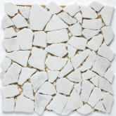 JMST040 Мозаика Wild Stone мраморная мозаика Split White Matt 30.5x30.5