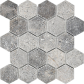 Мозаика Мозаика из мрамора Hexagon VLg Tumbled 30.5x30.5