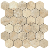 A0UA Мозаика Aix Blanc Honeycomb Tumbled