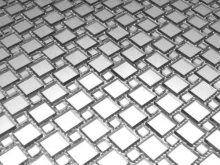 Мозаика Deco SS20 зеркальная на сетке (2x2+1x1) 30.9x30.9