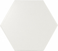 21767 Плитка Hexagon Scale Wall White Matt