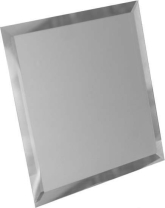 Плитка Зеркальная плитка Серебряная матовая с фацетом КЗСм1-01 18x18